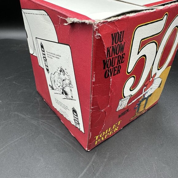 Humorous Novelty Toilet Paper You Know You're Over 50 Vtg 1992 Gag Gift Party - Picture 10 of 11